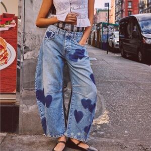 Free People Good Luck Barrel Jean in Change of Heart